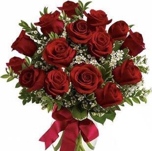 15 red roses with greenery | Flower Delivery Ryazan